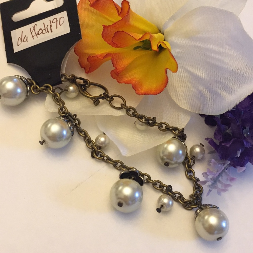 Faux pearl bracelet